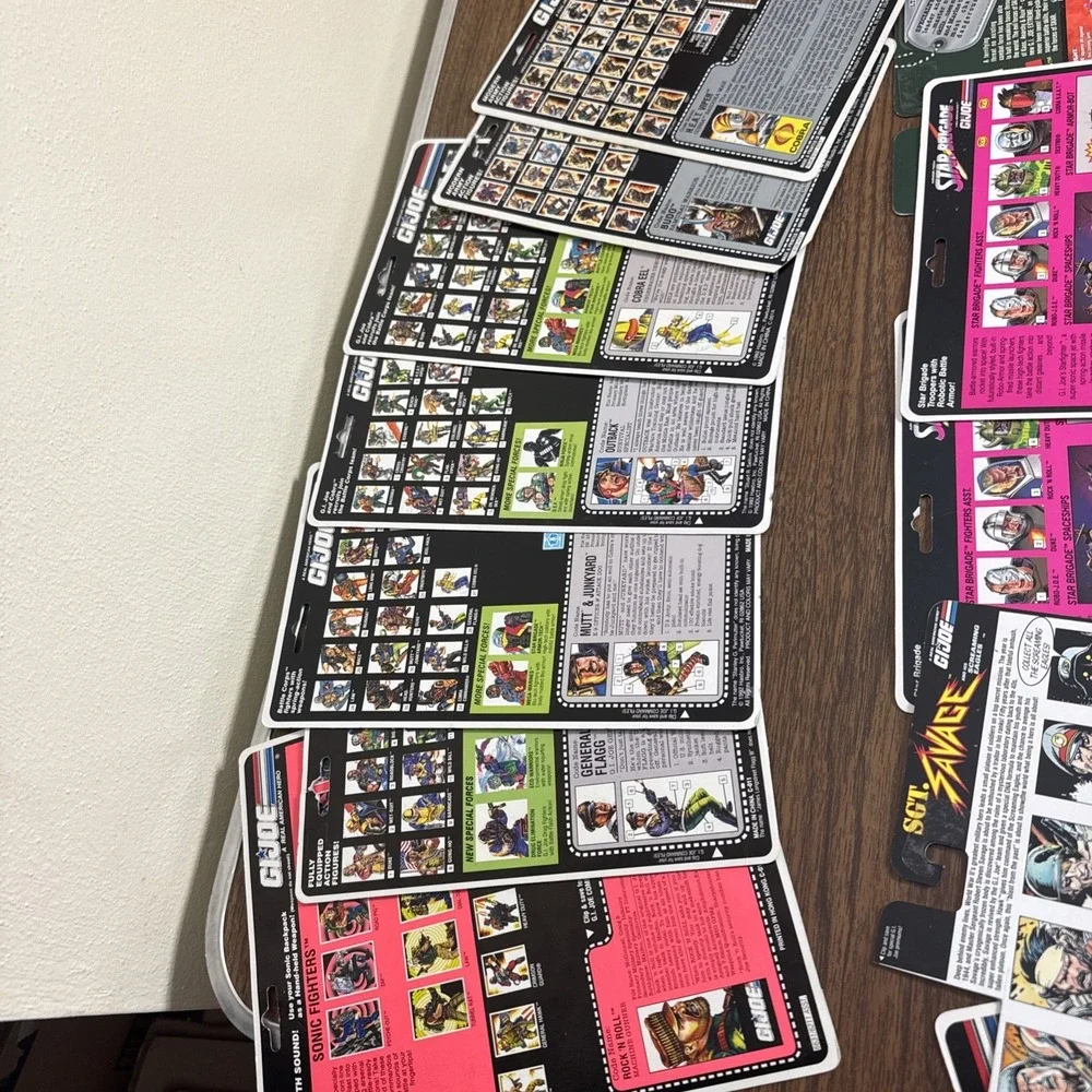 Vintage‎ G.I. Joe Full UNCUT And CUT File Cards  Lot  x36 - Picture 11 of 16